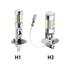 2 шт. H1 H3 светодиодный ные лампы 6000K белый супер яркий высокой мощности 10-SMD 5630 автомобисветильник Противотуманные фары для вождения DRL автомобильные лампы аксессуары для вождения автомобиля