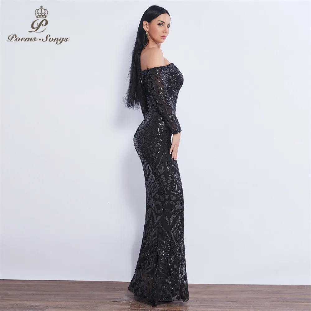 Новинка, вечернее платье с длинным рукавом и блестками, vestido de festa, официальное платье русалки, vestido de noche robe de soiree, платье для выпускного вечера