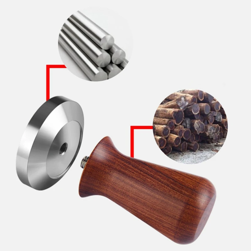 New Design Coffee Powder Hammer With Solid Wood Handle Stainless Steel Press | Дом и сад