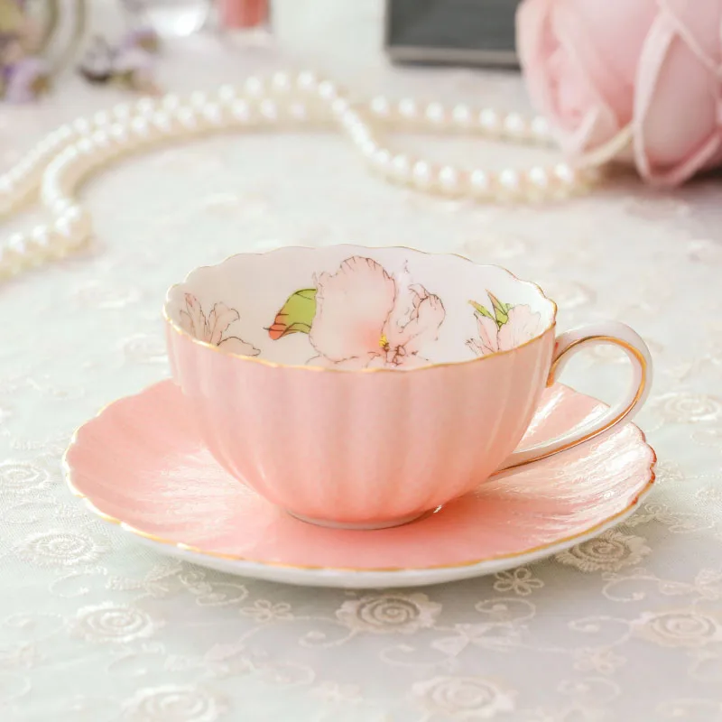 Набор кофейных чашек в европейском стиле из пяти предметов керамическая Бытовая