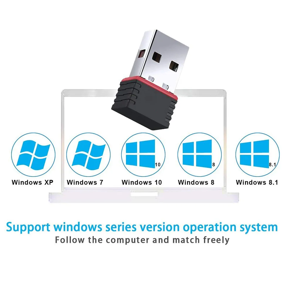 Беспроводной мини USB Wifi адаптер 802.11N 150 Мбит/с USB2.0 приемник сетевая карта для