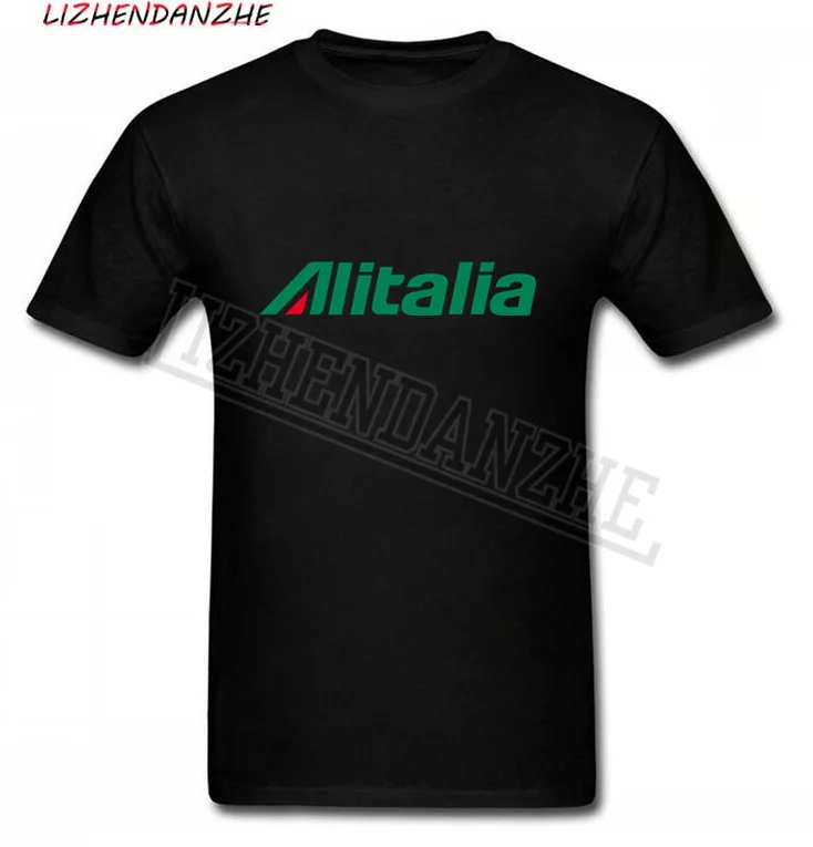 Мужская летная футболка Alitalia модная и забавная одежда Высококачественная