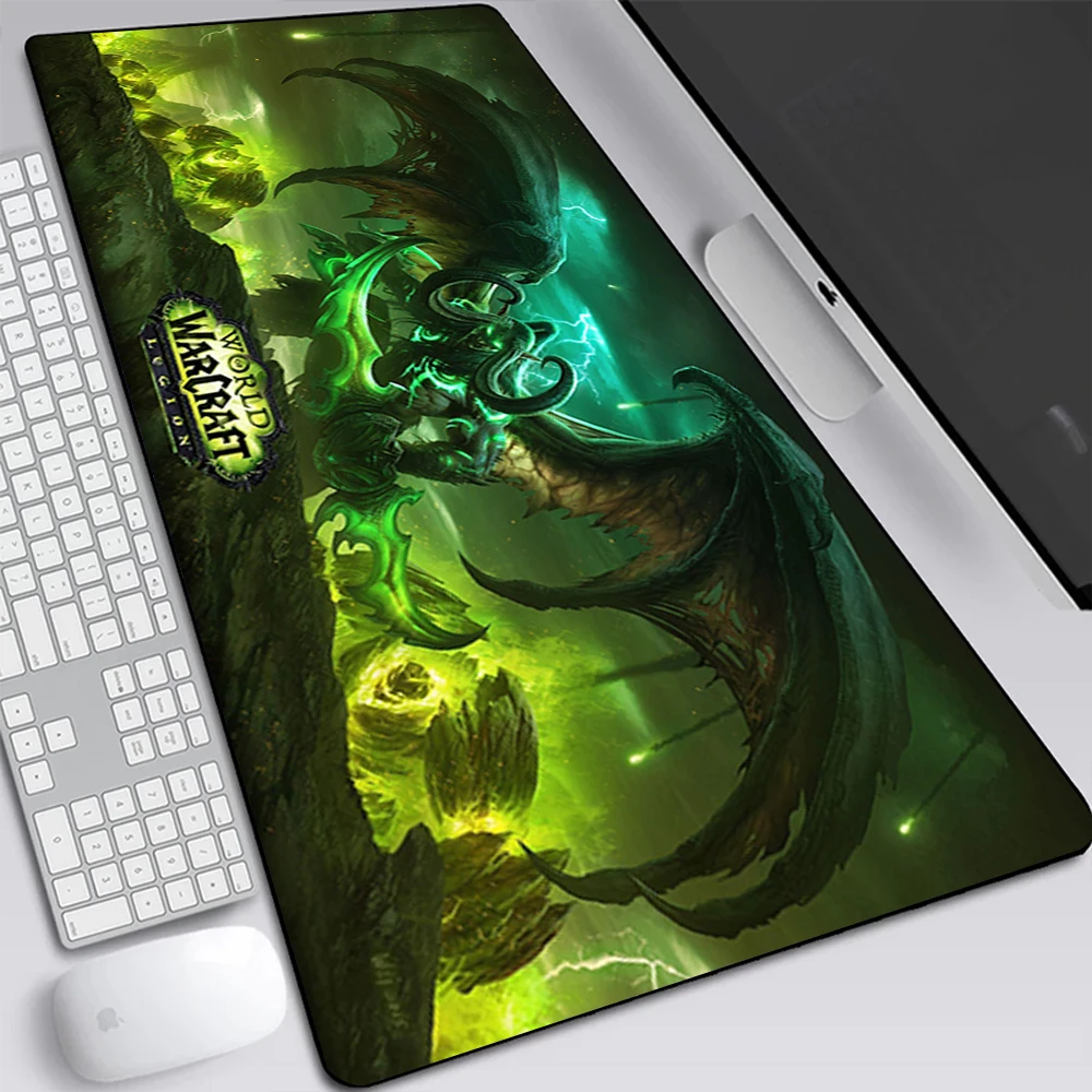 Мышь для игр World of Warcraft Illidan, большой игровой коврик для мыши, подставка для клавиатуры, ПК Геймер XXL, офисный коврик для мыши.