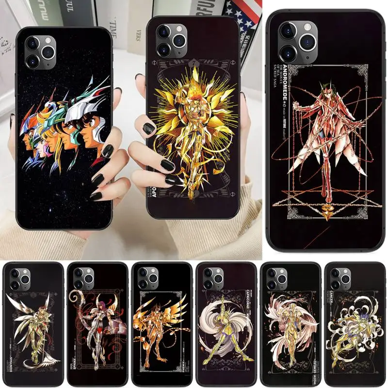 

Anime Saint Seiya Knights of the Zodiac Phone Case For iPhone 13 12 11 Pro Max 11 XR XS Max X 8 7 6 5 SE 2020 Fundas Cover