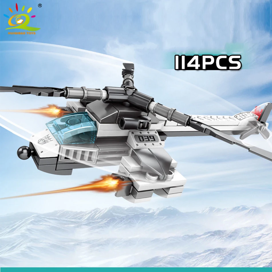 HUIQIBAO 733 шт 6в1 колесница автомобиль деформация робот строительные блоки военные