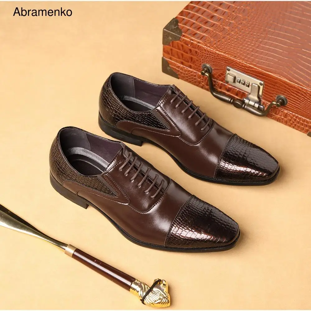 

Men's Dress Shoes Imitate Snake Leather Men Oxford Shoes Casual Business Men Pointed Shoes Brand Men Wedding Men Dress Boat
