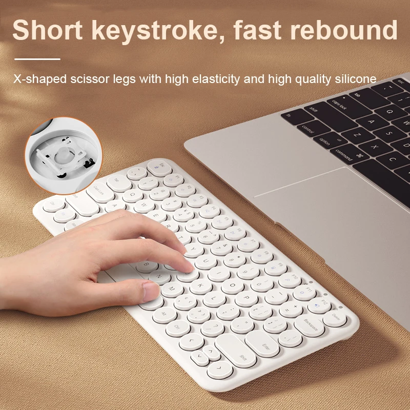 Беспроводная клавиатура Slient Клавиатура Мышь комбо для Macbook Pro портативная