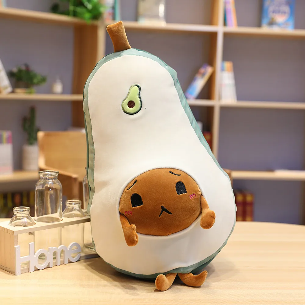 

Avocado Stuffed Plush Toy Cute Expression Pillow Soft Baby Doll Cartoon Plush Fruit Dolls Plush Plant Toys Girl Birthday Gift