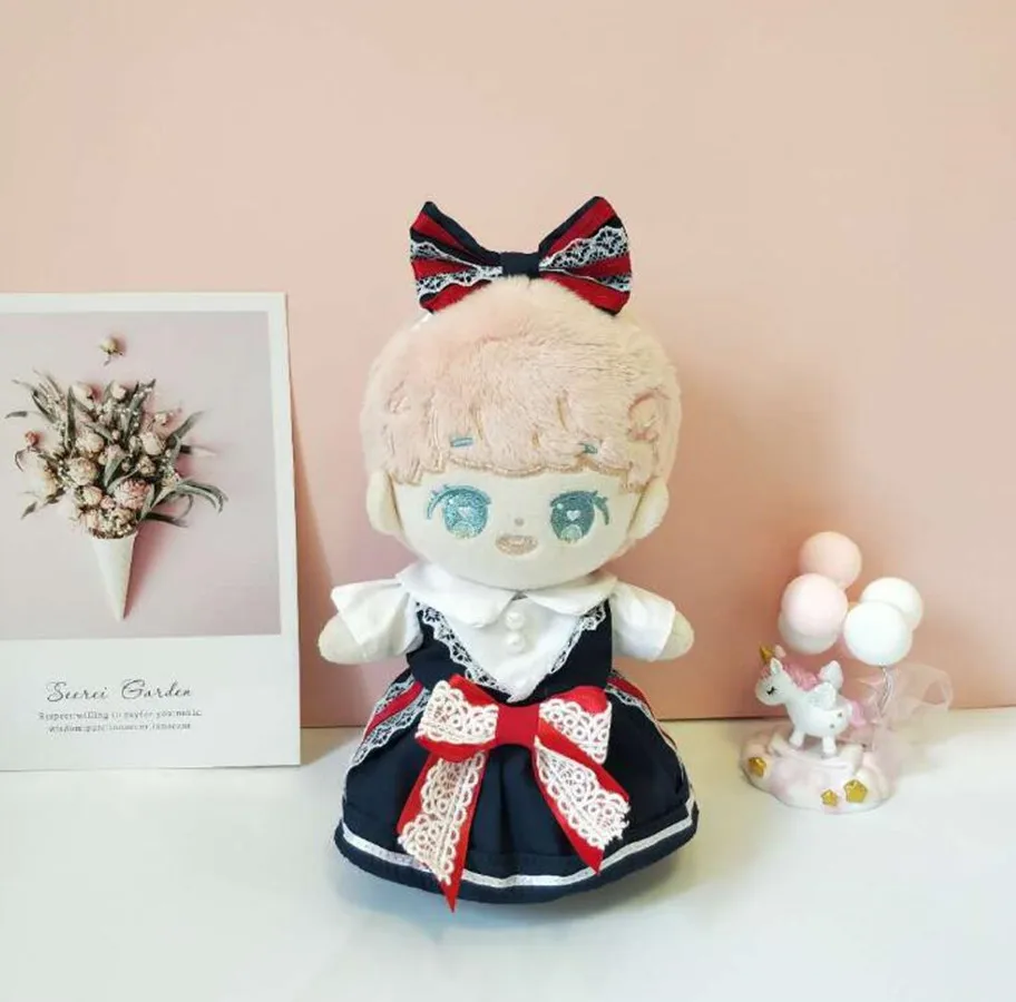 

Cosmile Original Hand-made 20cm Doll Clothes Clothing Bowknot Outfits Skirt For 20cm Plush Doll Toy Stuffed Cos Cute Xmas Gift C