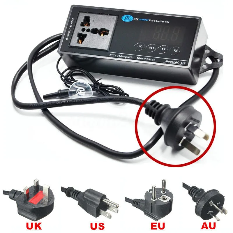 Цифровой светодиодный термостат для аквариумная рептилия 110/220 в 10A | Дом и сад