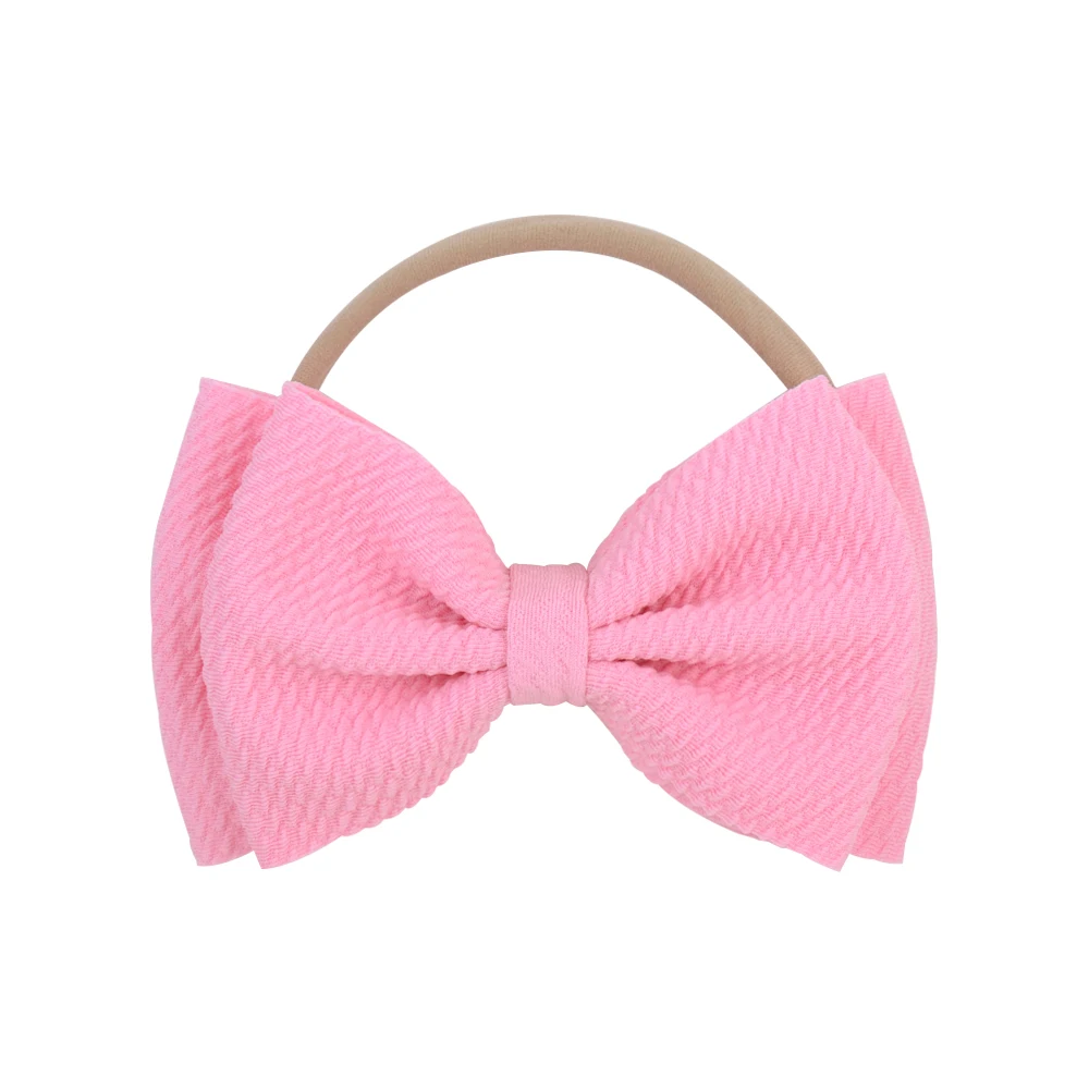 Однотонная эластичная повязка для волос 12 шт./лот маленьких девочек бутик ручной