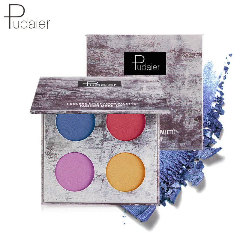 

4 Color Eyeshadow Palette Matte Pearlescent Waterproof Sweatproof Glitter Eye Shadow Beauty Eye Makeup Pallete Cosmetics