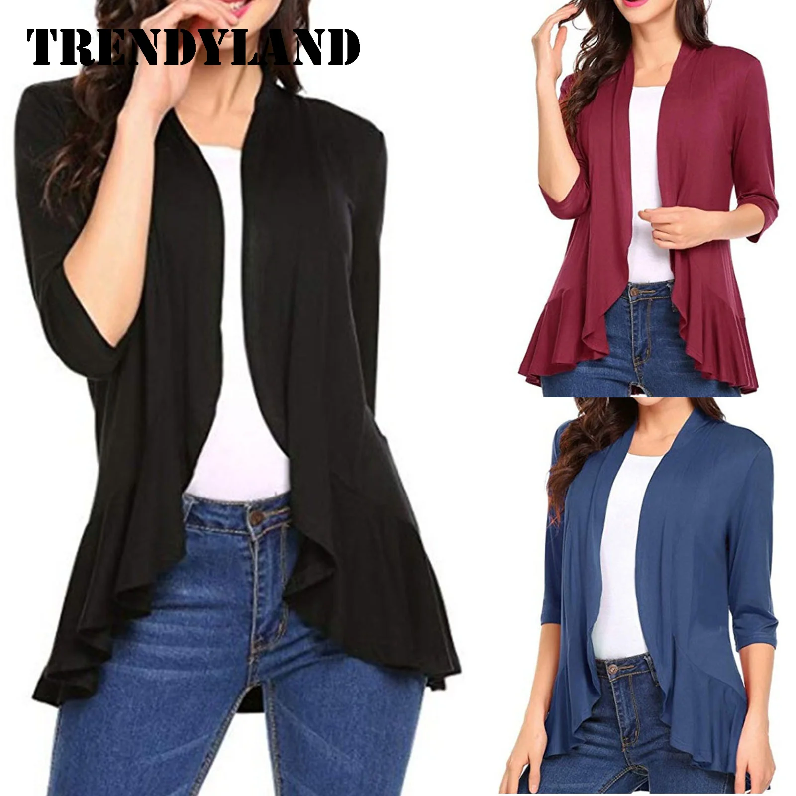 

Women's Solid Color Daily Fashion Trend Casual Cardigan Top Women's Vintage Cardigan Korean Clothing Ropa Mujer Dropshipping