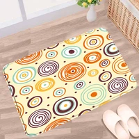 doormat abstract geometric circle bathroom mat modern simple colorful line non slip rugs indoor kitchen entrance aisle carpets