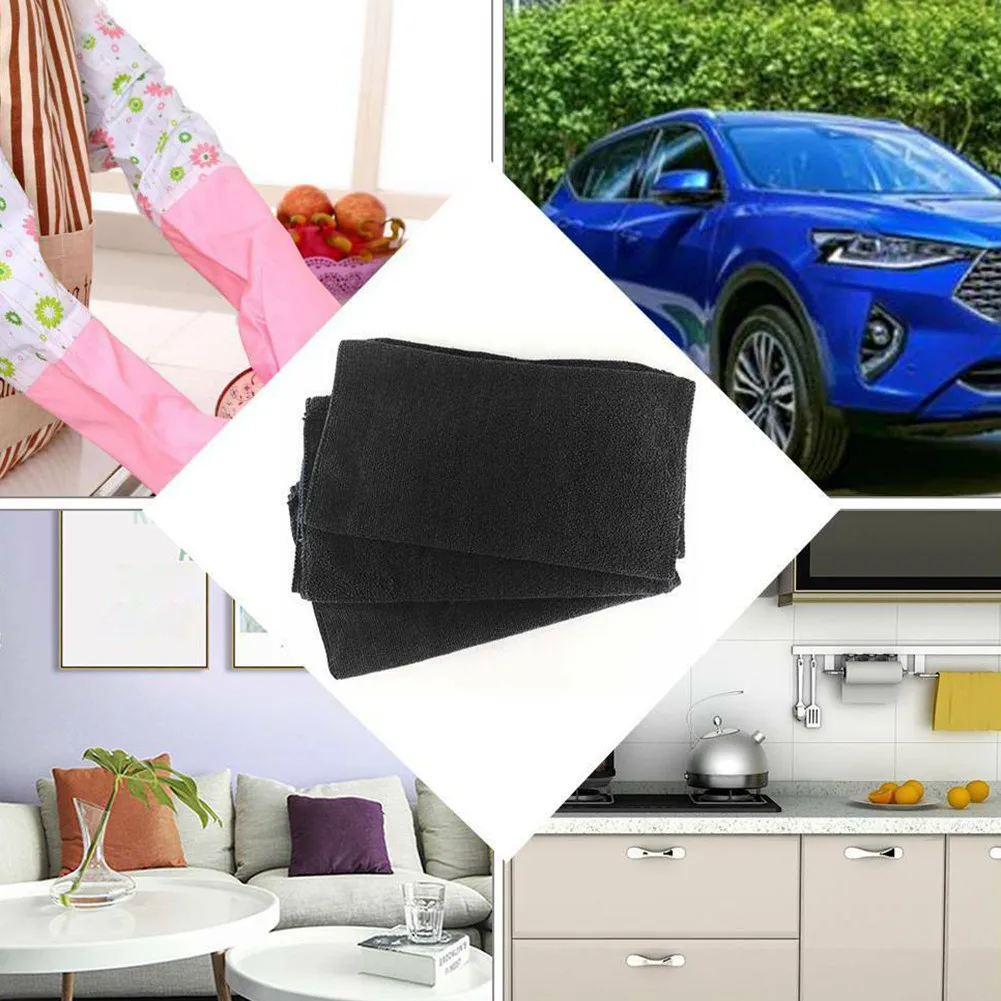 

Polishing Cloth Car Cleaning Cloth Soft Strong Water Absorption Black Comfortable Dry Cloth Economical
