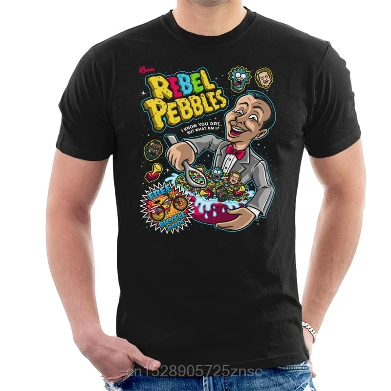 Футболка с принтом Pee Wee Herman Rebel Pebbles Мужская футболка masculina wo men camiseta | одежда