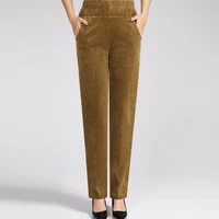 fashion brown corduroy pants women harajuku cargo pants retro trousers 2022 high waisted streetwear straight pants 5xl