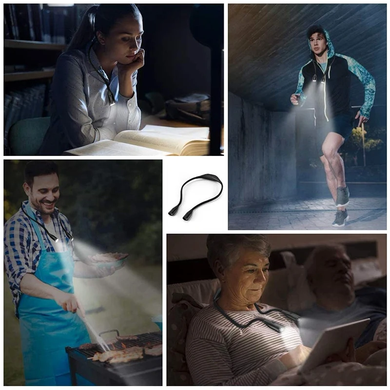 

LED Book Light, Neck Book Light, Eye Protection Reading Lights for Reading In Bed, Rechargeable Reading Lamp