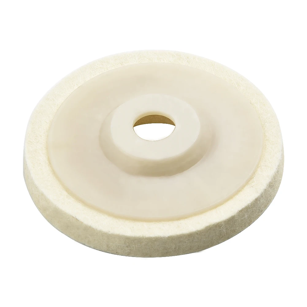 

For Car Woodwork 12mm Wool Felt Beige Pad Buffing Disc Rotary For angle grinder Mat Replacement Hot Sale Useful Polishing