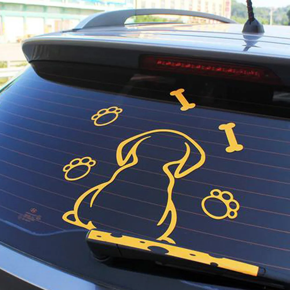 Стикер для автомобиля с изображением собаки отражающий водонепроницаемый