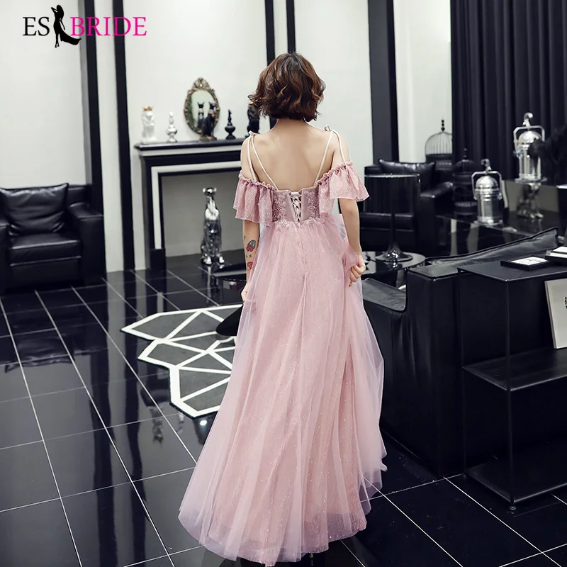 2020 new spring and summer long pink dress | Свадьбы и торжества