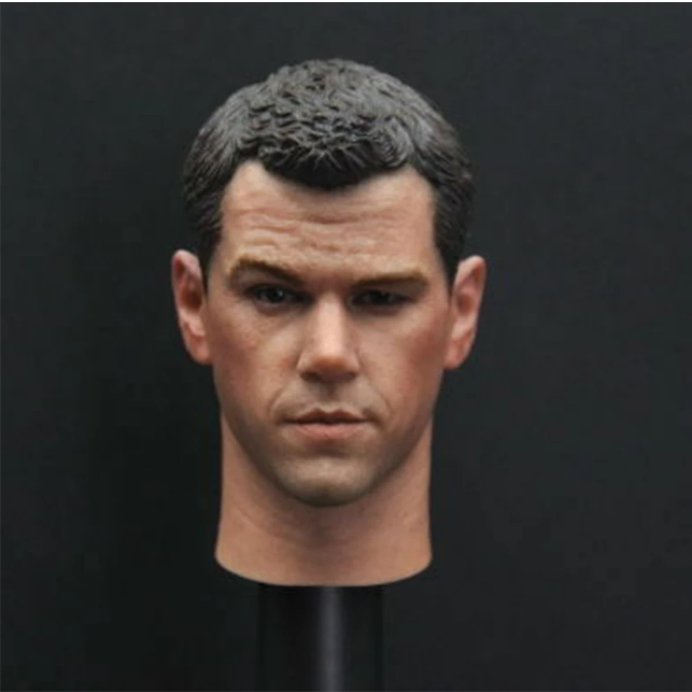 

1/6 Male Head Sculpt Model Matt Damon Dark Colored Skin F 12" Figure Body Doll