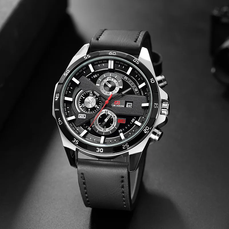 Новые креативные Мужские кварцевые часы Samco кожаные водонепроницаемые мужские