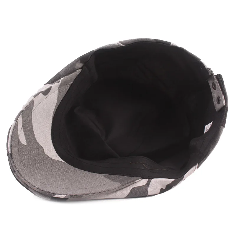 2021 Unisex Spring Summer Newsboy Caps Men Cotton Flat Camouflage Berets for Men Women Visor Casual Hat