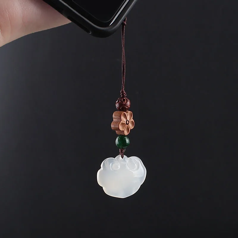 Халцедон мирная руйи замок брелок Подвеска Мужская и женская сумка для