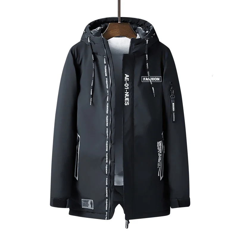 8xl Winter Thickening Will Code Long Fund Men's Business Affairs Leisure Time Even Hat Cotton-padded Clothes Cotton Loose Coat