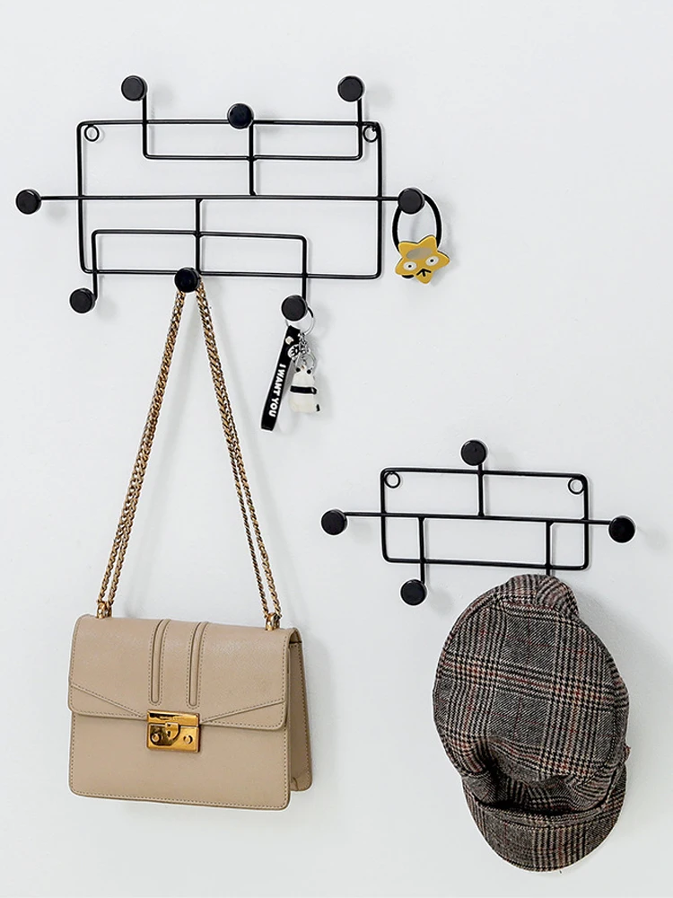 Золотистый геометрический настенный крючок в скандинавском стиле подвесной для