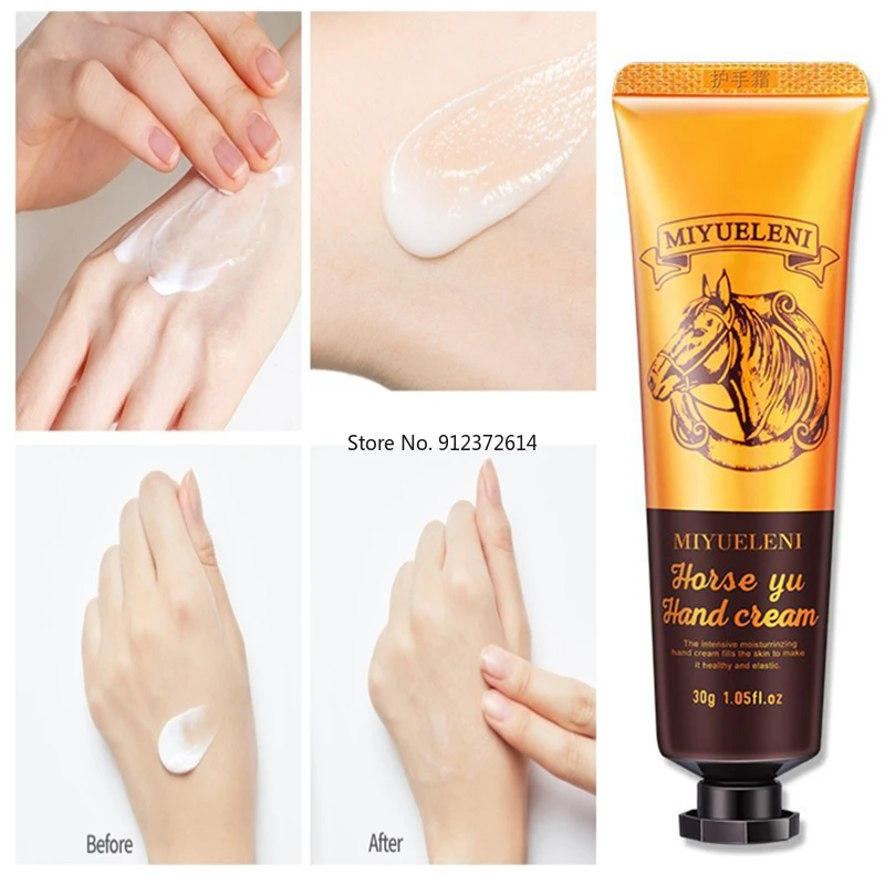 Horse Oil Anti-Dryness Hydrating Smooth Cream Hand Skin Care Winter Repair Nourishing Hand Cream Softening Moisture Hand Cream roland moisture skin cream horse oil
