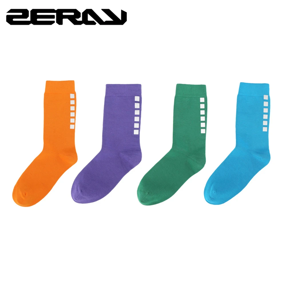 ZERAY/летние однотонные носки для верховой езды с отражающим блоком велосипедные