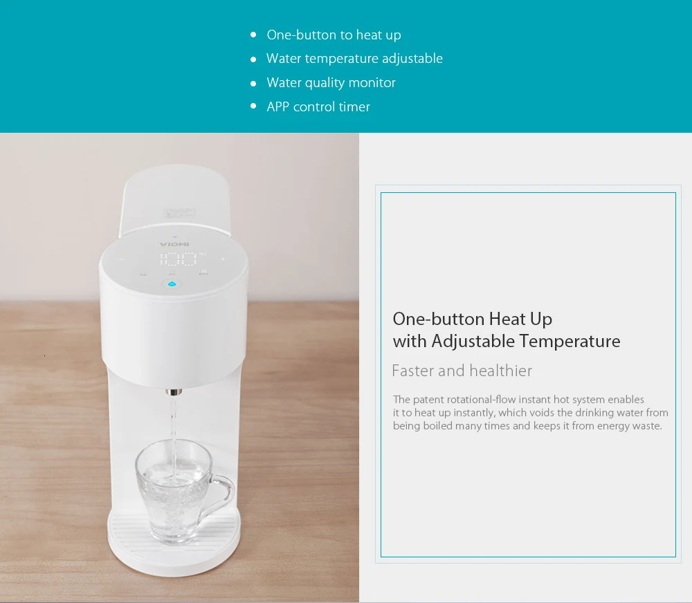 Xiaomi Viomi Annex Office 4l умный раздатчик мгновенной горячей воды качество воды Indes Baby Milk Partner подогреватель воды бутылка