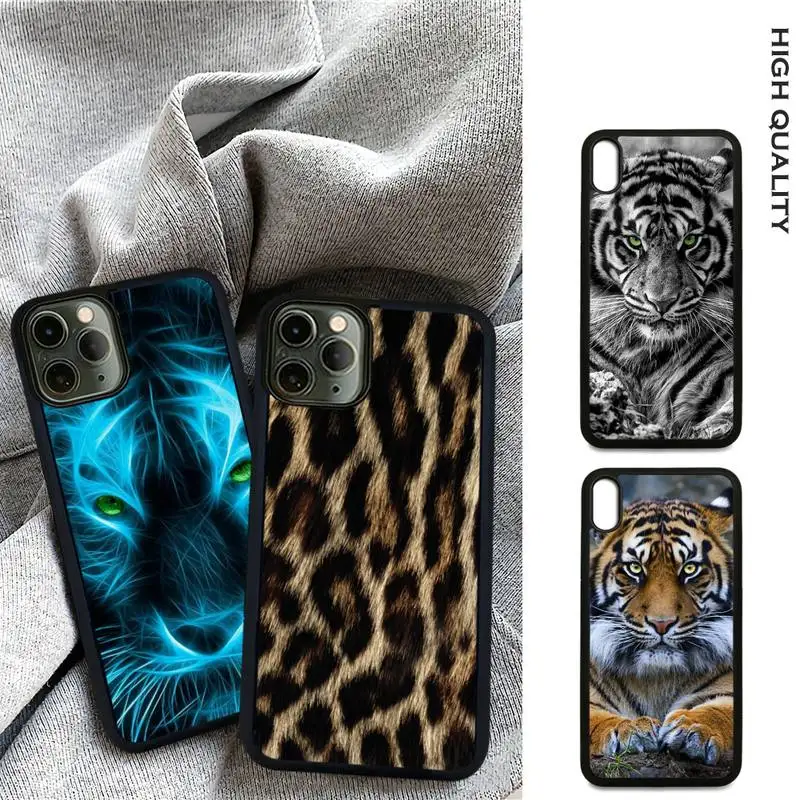 Модный чехол для телефона с изображением тигра и леопарда IPhone 12 11 Pro Max Xs X Xr 6 6s 7 8 Plus