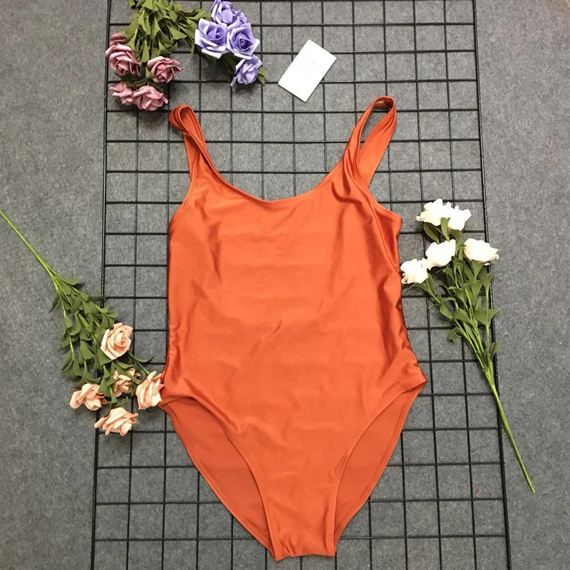 

202 New High-quality Quick-drying Solid Color Bikini Sexy One-piece Swimsuit Women Blank One-piece Swimsuit Unique Style