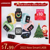 lamakoki christmas gift 2021 new macaron lk08 smart watch for lover women men children monitor ultra long standby smartwatch