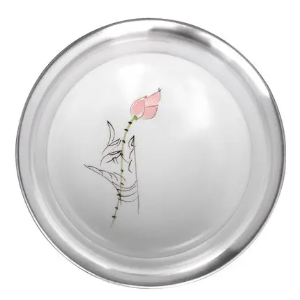 Керамическая чайная чашка ручной работы с внутренним покрытием из серебра 999