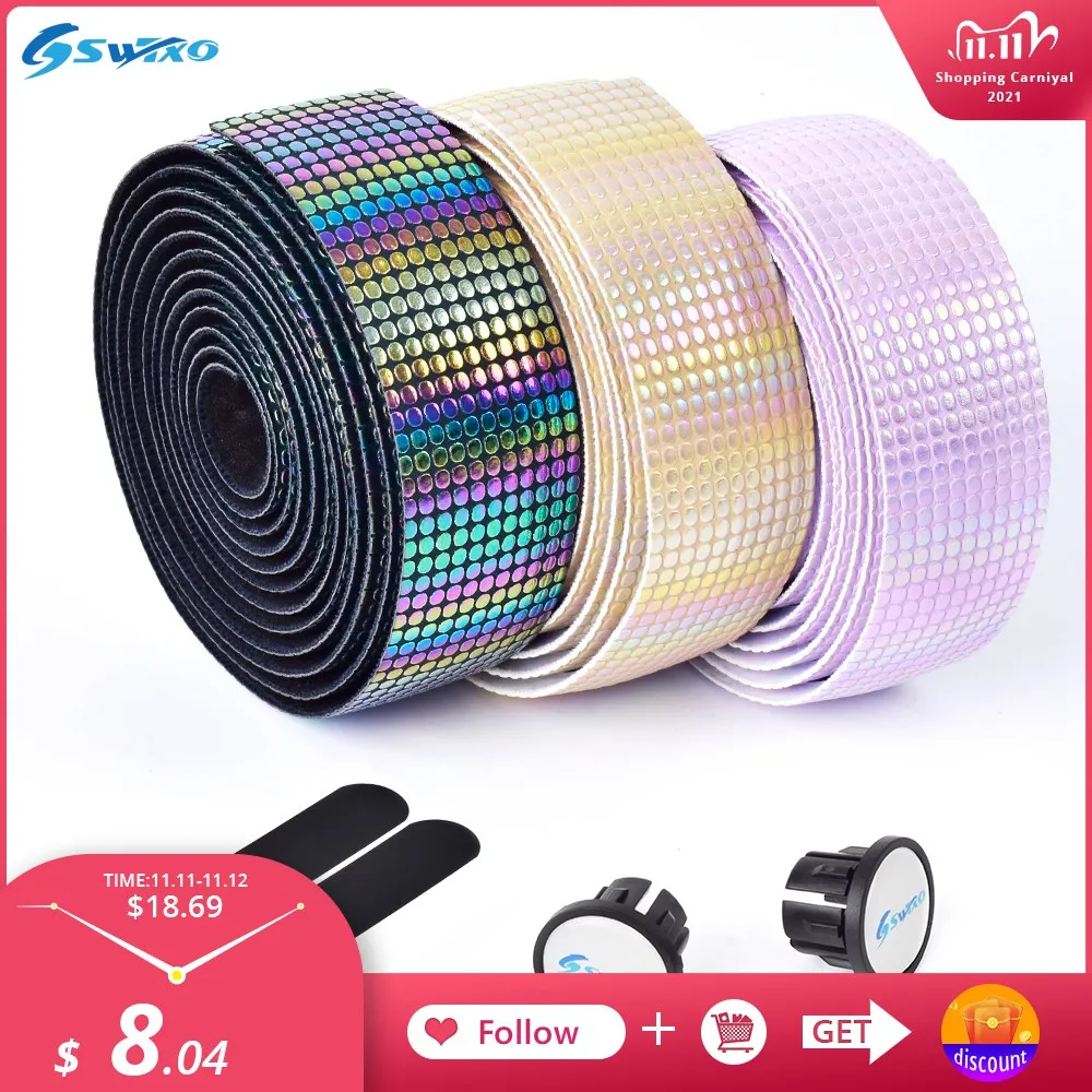 Антивибрационная амортизирующая лента для руля велосипеда с 2 заглушками | Спорт