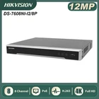 Hikvision 8CH 4K Plug  Play с 8 портами POE 2 SATA сетевой видеорегистратор NVR DS-7608NI-I28 P до 12MP разрешение H.265