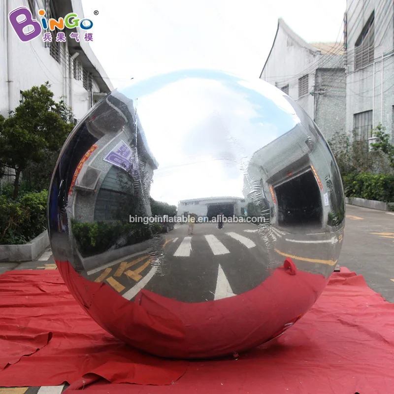 

Multipurpose Airtight Sliver Reflective Inflatable Ground Ball For Advertising Event Wedding Decor Sealed Mirror Balloon Toys