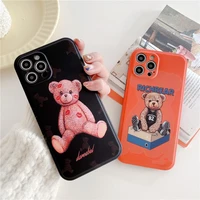 italy cartoon bear soft case for iphone 11 12 pro max mini 7 8 plus xr x xs max se silicon phone cover cute casual funda capa