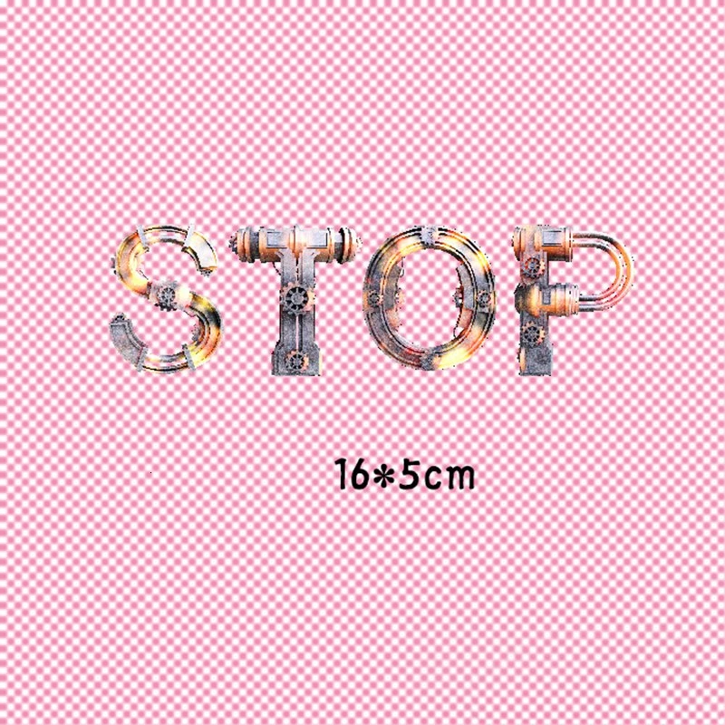 В стиле панк единый механические буквы Термальность передачи тепла ПВХ Патчи для