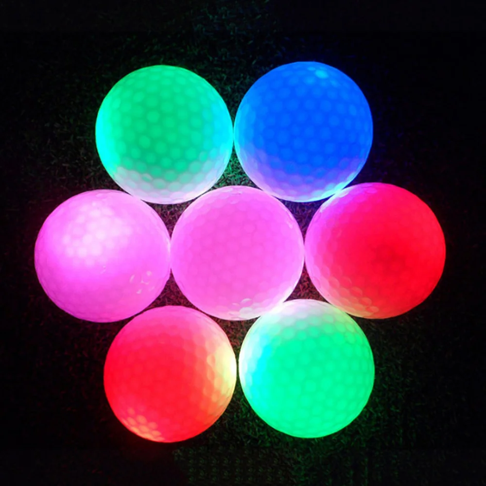 

3pcs LED Light up Ball Ultra Bright Color Flashing Electronic Ball Rubber Material Novelty for Night TrainingColor Randomizatio