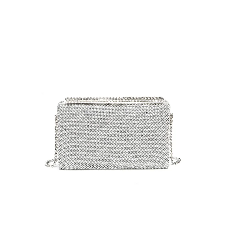 

The new sweet luxury diamond box bag compact one-shoulder messenger chain dinner bag