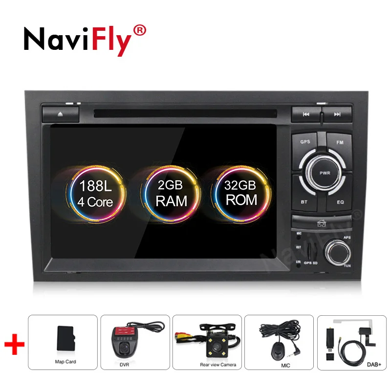 dvd camera DVR DAB Новинка! Android 9,1 2+ 32G Автомобильный dvd Радио мультимедийный плеер для Audi A4 B6 B7 S4 B7 B6 RS4 B7 SEAT Exeo gps навигация wifi BT RDS A4 - Цвет: dvd camera DVR DAB