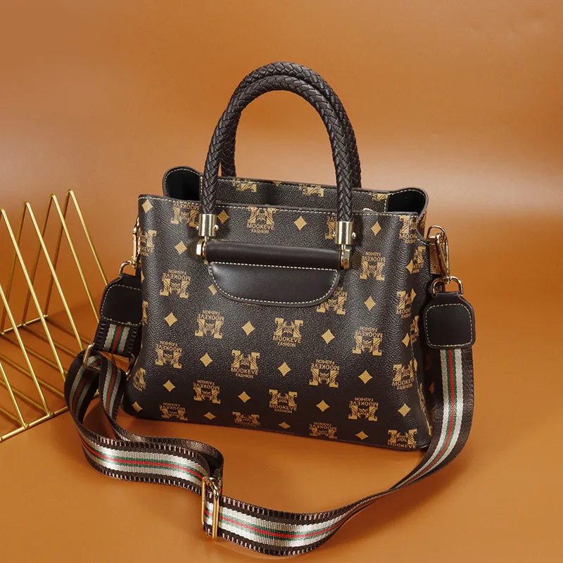 

Retro Geometric Prints One Shoulder Bags for Wmen 2021 Ladies High Quality Split Leather Dating Handbags Sac Bandouliere Femme