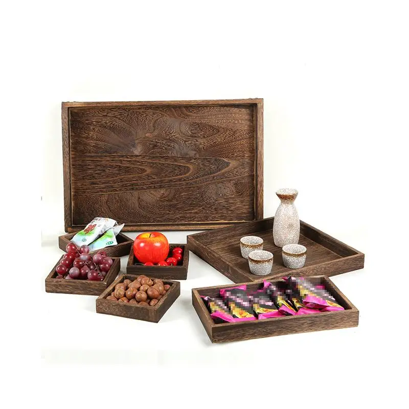 1 шт. деревянный поднос для чая в стиле ретро | Дом и сад