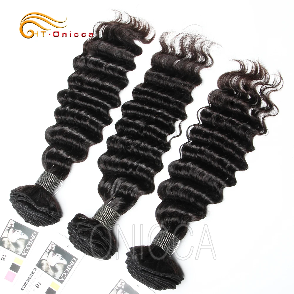 Перуанские волосы глубокая волна пряди наращивание волос натуральный Цвет 100%