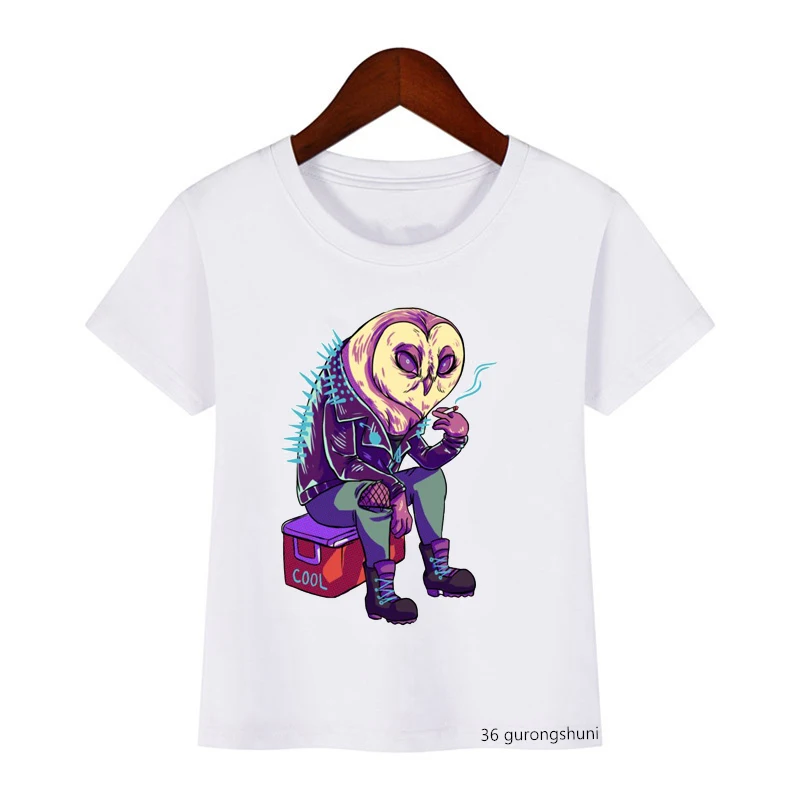 Футболка для мальчиков и девочек с забавным принтом животных птиц орлов